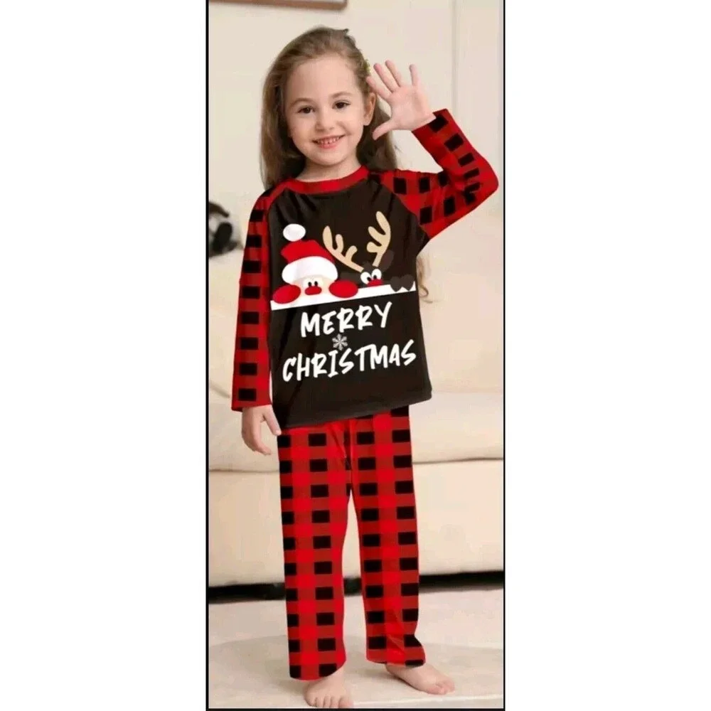 Pajamas 2T New Boys Or Girls Christmas With Santa And Reindeer Childs Toddler
